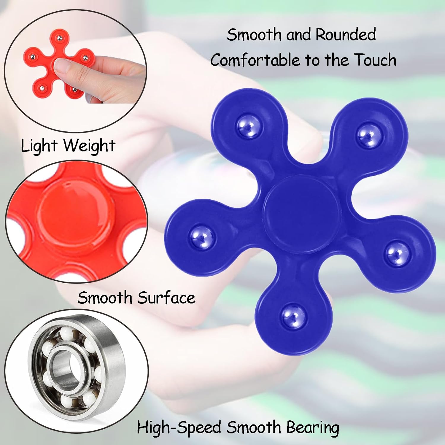 32 Pack High Speed Bearing Quiet Fidget Spinners Bulk, Stress Relief Sensory Fidget Toys Bulk for Kids, Birthday Return Gift Party Favors Classroom Prize Student Gifts Stocking Stuffers (32)