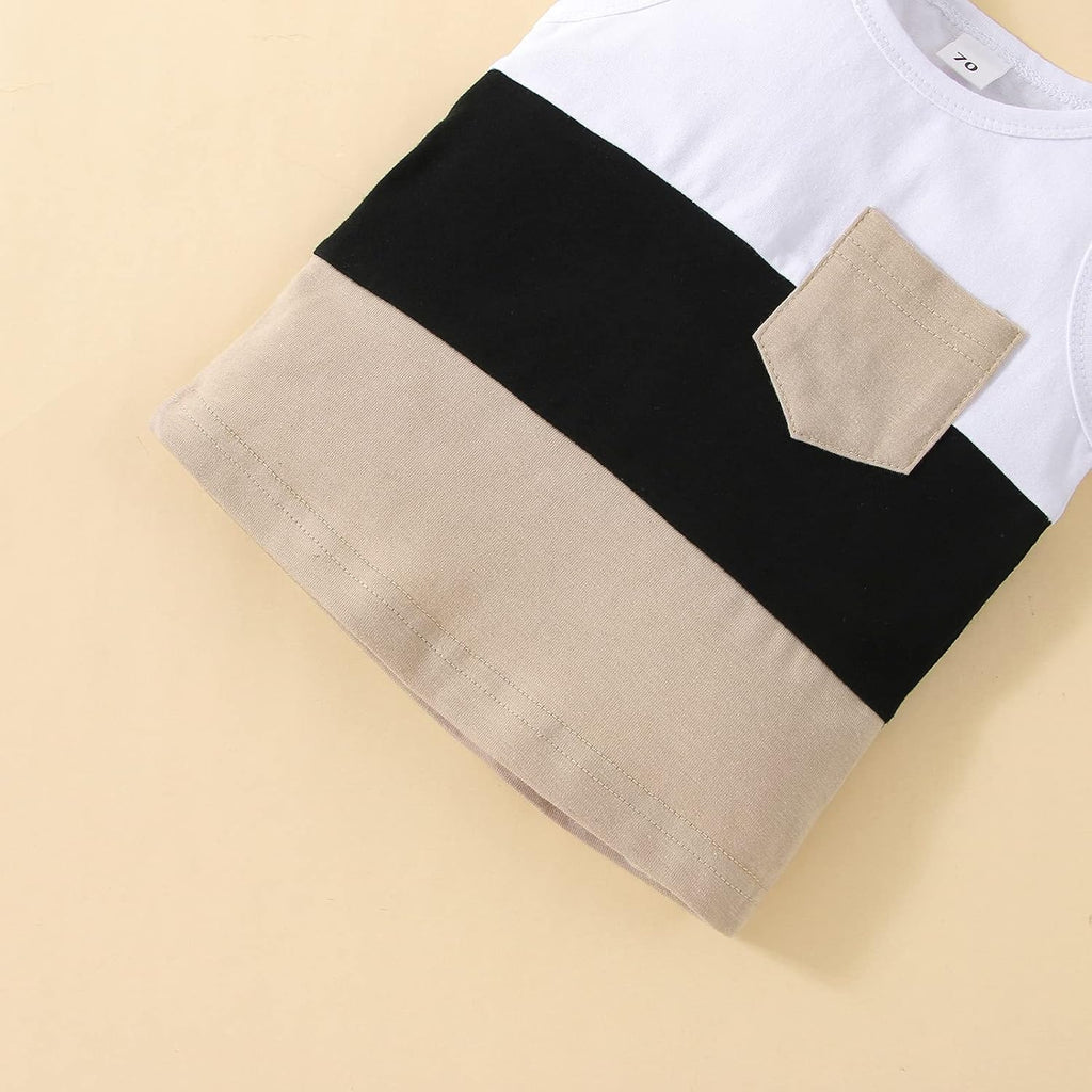 Kupretty Baby Boy Summer Clothes Sleeveless Tank Tops Vest T-Shirt + Casual Shorts Toddler Outfits Set