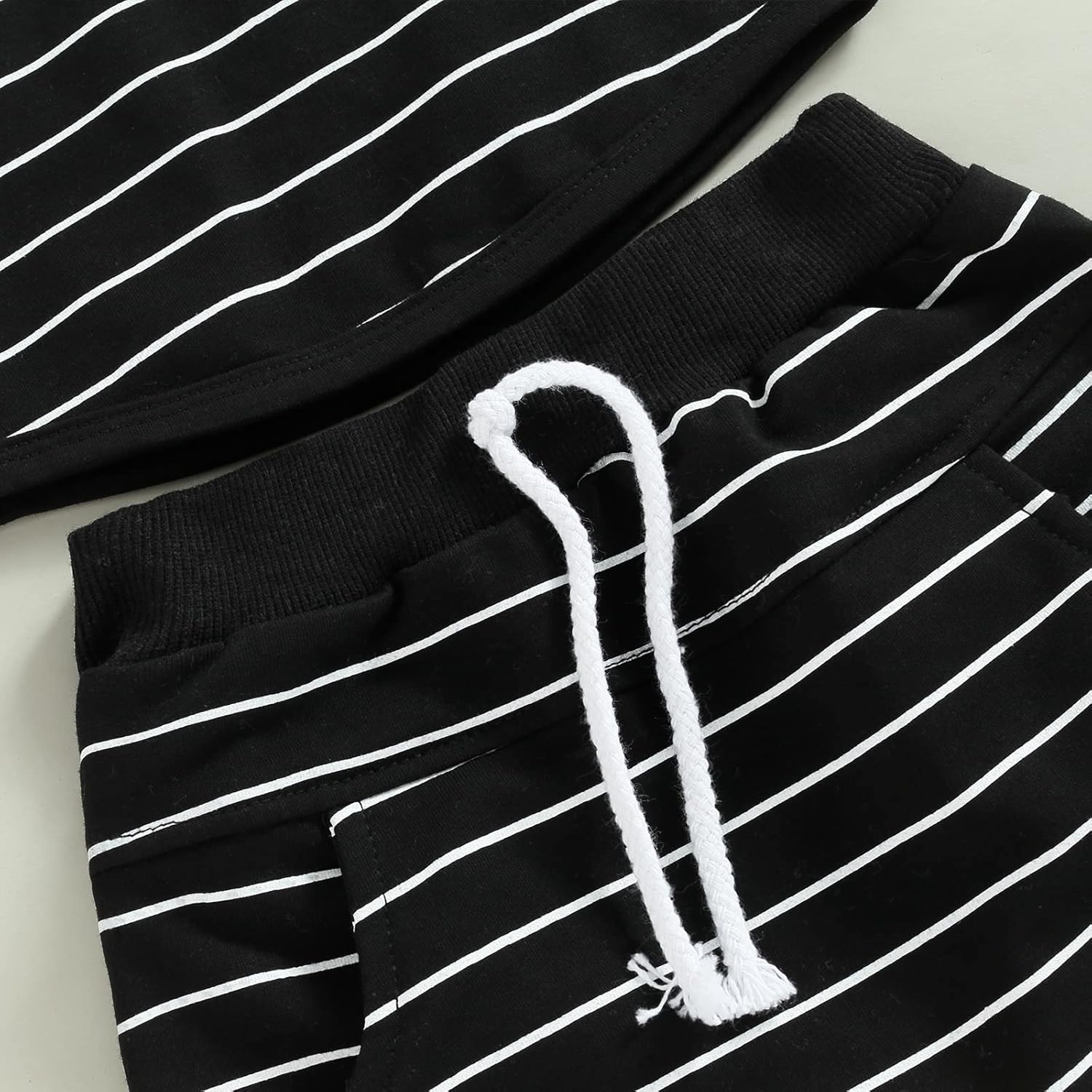 Toddler Baby Boy Summer Hooded Outfit Contrast Color Short Sleeve T Shirt Top Elastic Shorts Summer Clothes Set