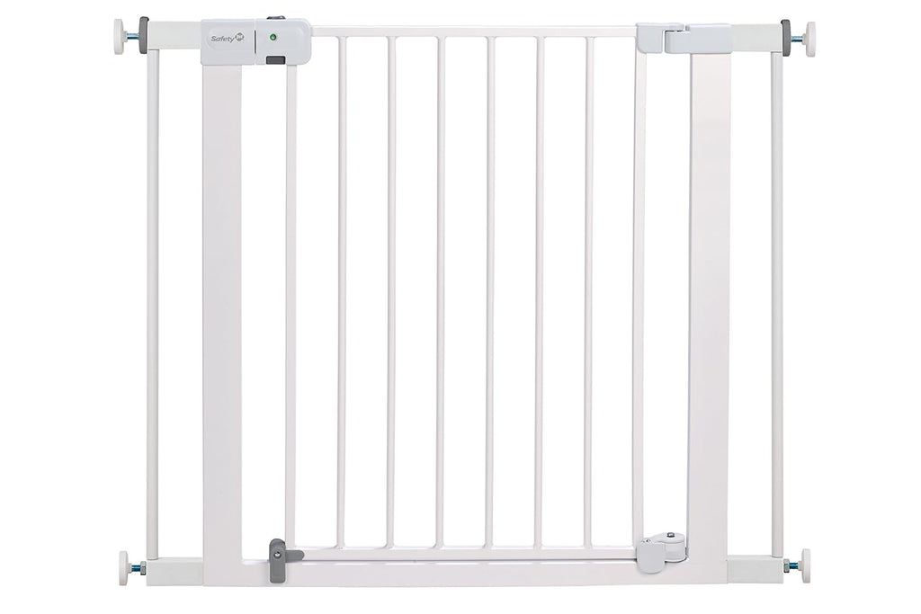 Safety 1st Easy Install Baby Gate for Doorways, Auto-Close Pressure-Mounted Magnetic Latch, Indoor Dog Gates, No Drilling, Fits 29"-38", White