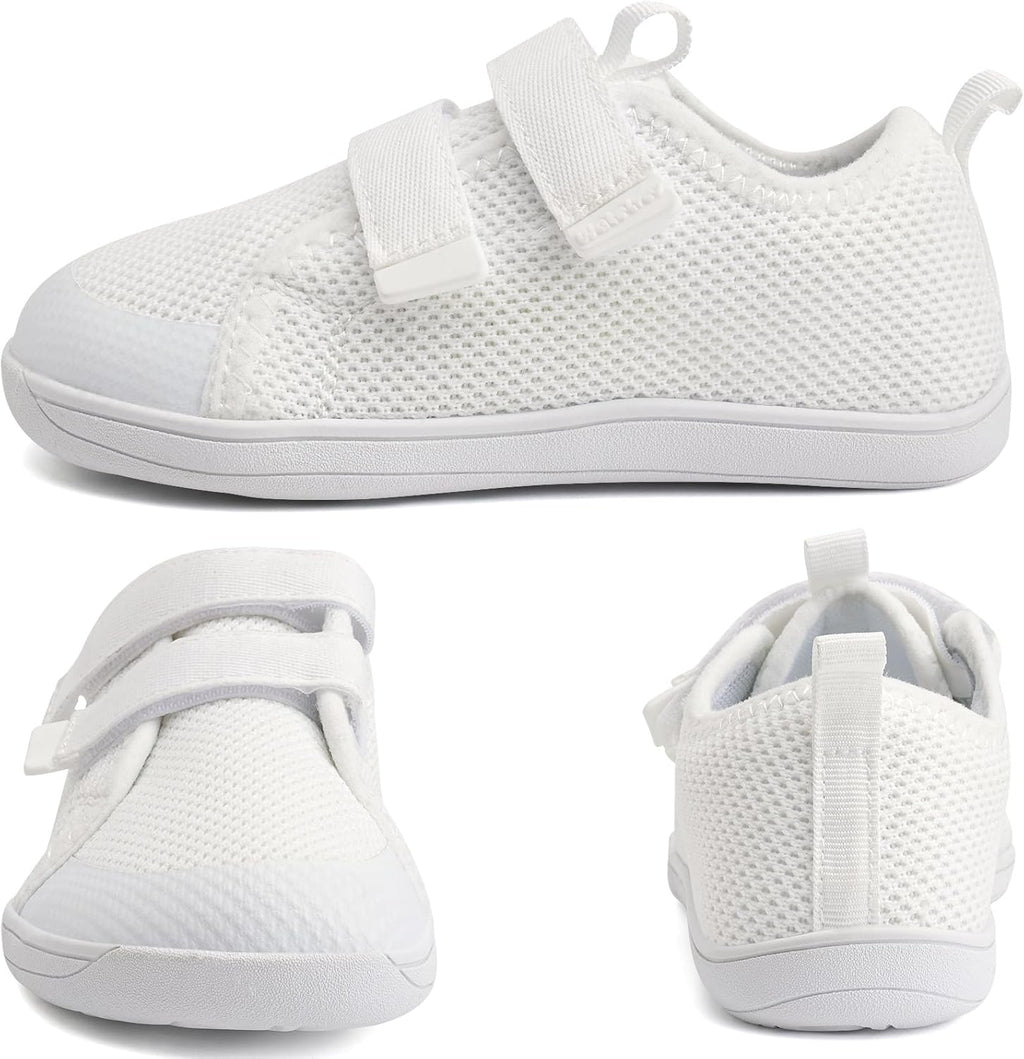 WateLves Toddler Little Kids Wide Barefoot Shoes The First Walking Shoes Girls Boys Breathable Zero Drop Minimalist Sneakers with Wide Toe Box Natural to Grow