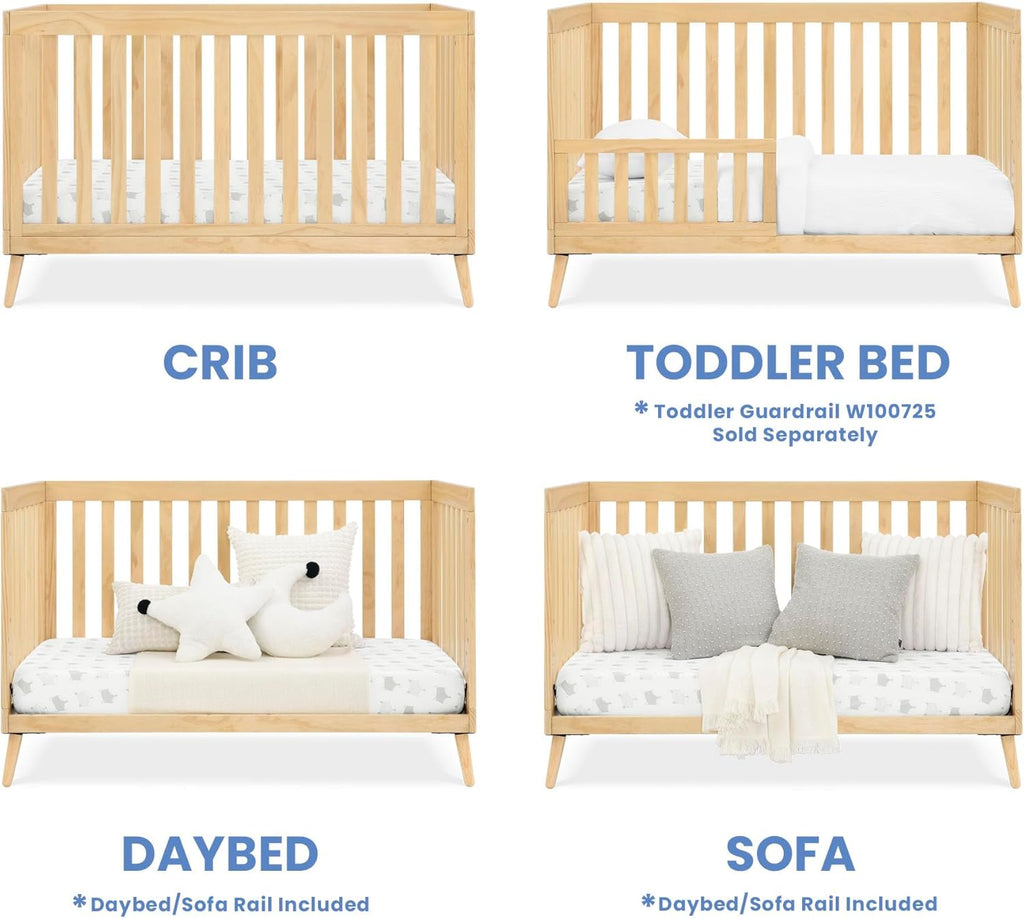 Delta Children Essex 4-in-1 Convertible Crib Greenguard Gold Certified, Natural