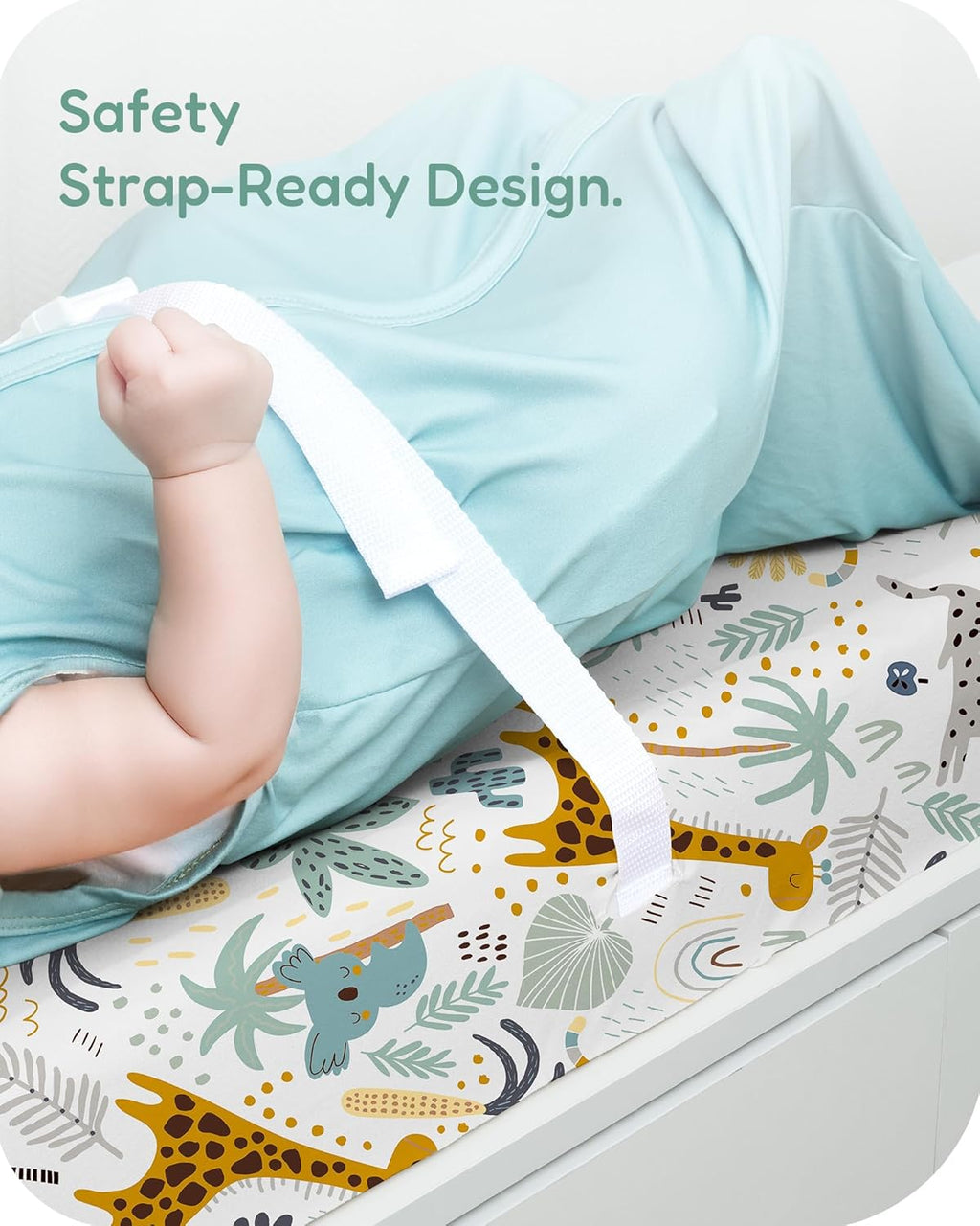 Extra Stretchy Changing Pad Cover, Ultra Soft Premium Jersey Knit Changing Pad Sheets, Unisex for Boys Girls, Fits All Standard Changing Tables/Dresser Tops - 2 Pack