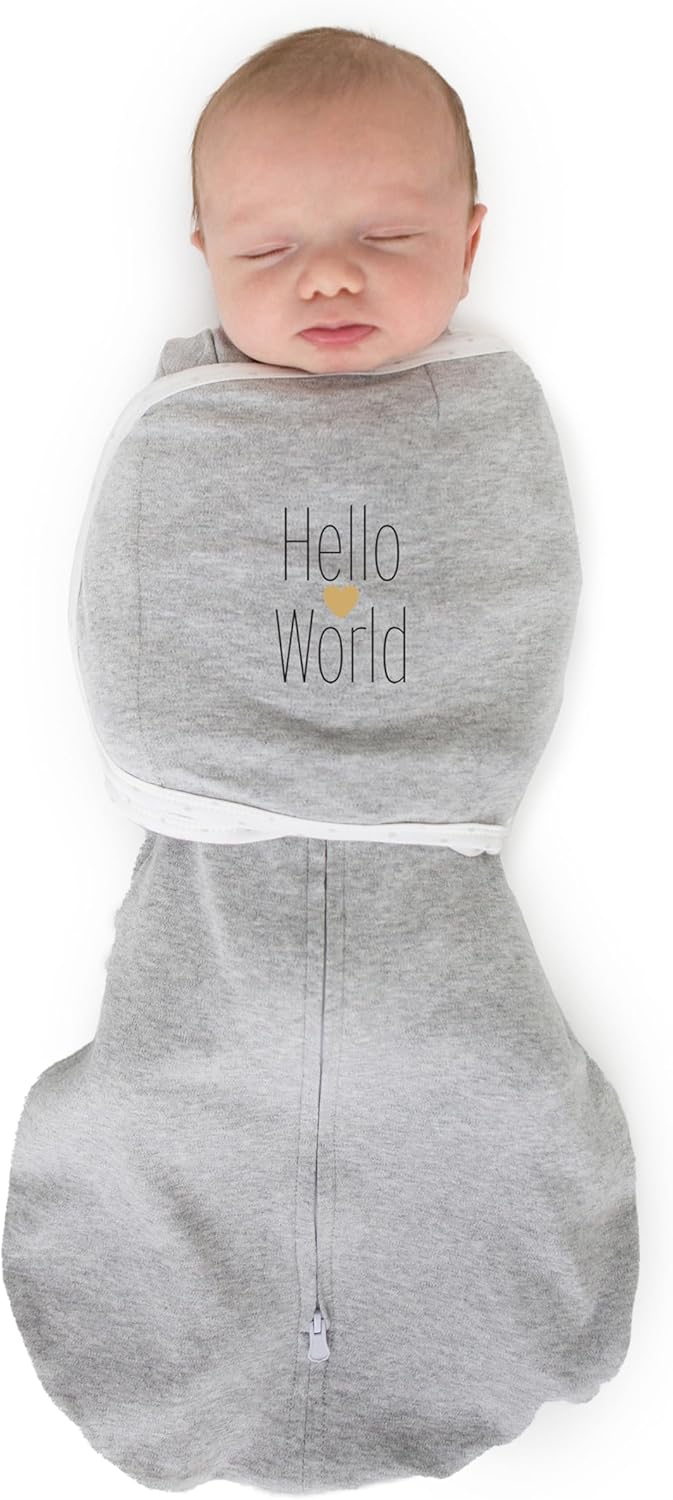 SwaddleDesigns 6-Way Omni Swaddle Sack Arms Up Swaddle for Newborn, More Options to Calm Startle Reflex, Improves Sleep