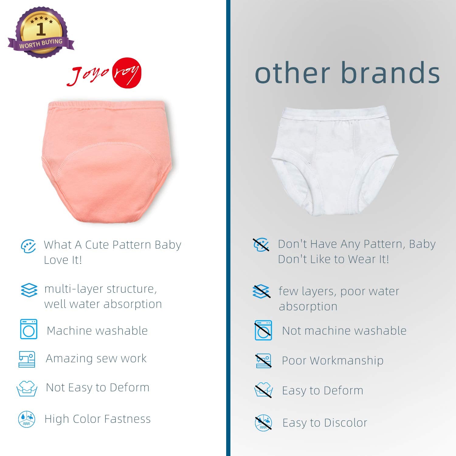 Joyo roy 4T Underwear Boys Training Pants 3T-4T Girl Panties Toddler Girl Underwear 4T Toddler Panties 4T Cotton Training Pants For Toddlers Potty Training Underwear For Girls