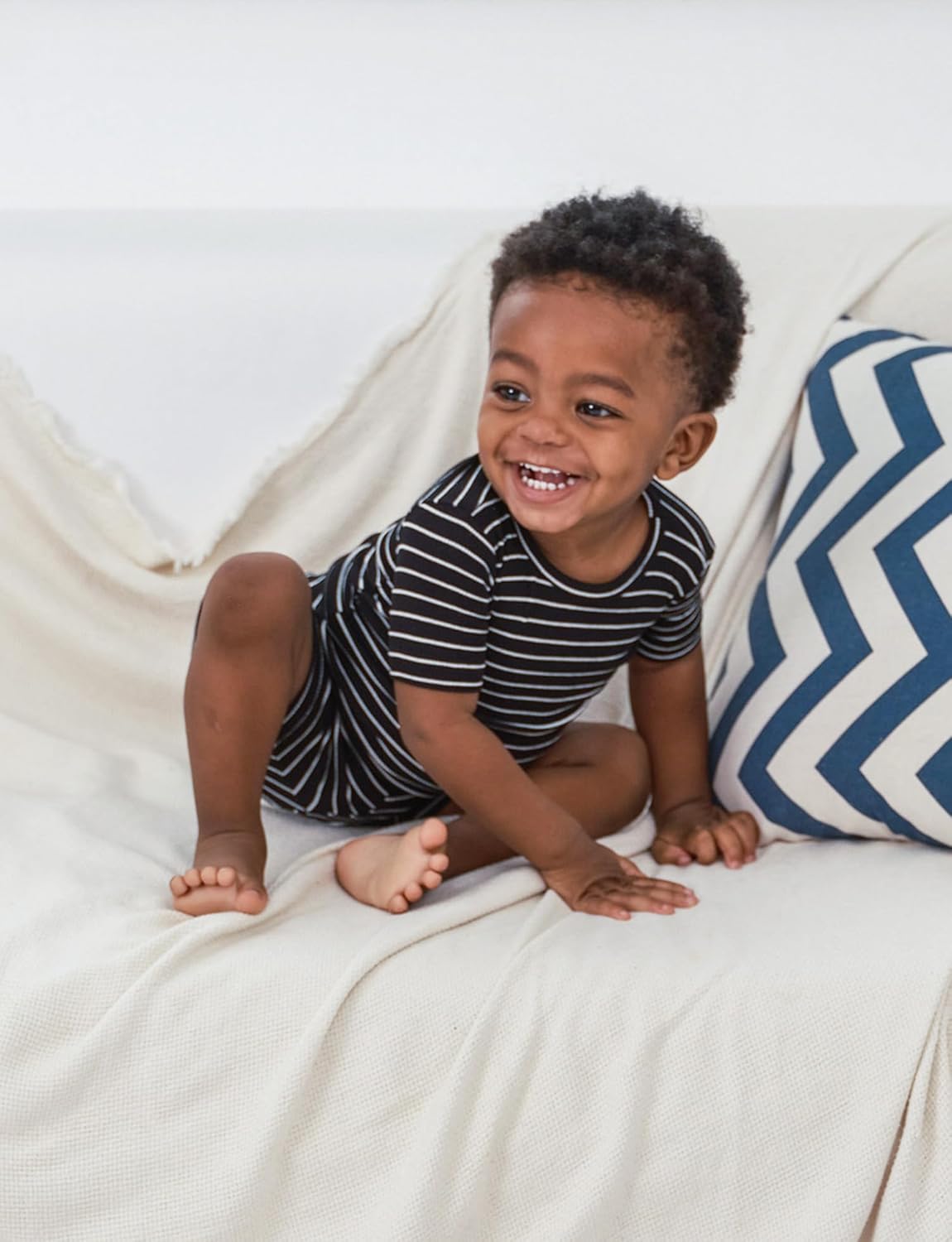 AVAUMA Stripe Pattern Baby Boys Girls Pajama Set Kids Toddler Snug fit Ribbed Sleepwear pjs for Daily Life Style