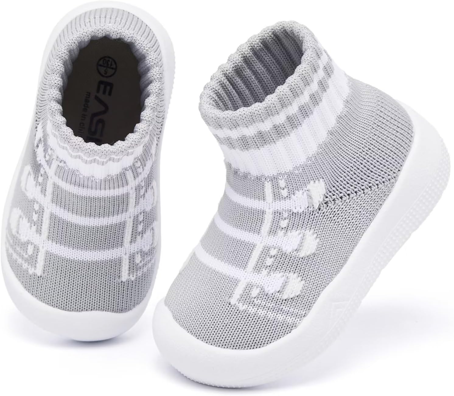 Eashi Baby Boy Girl Non-Skid Indoor Infant Walking Shoes Breathable Warm Elastic Sock Shoes with Memory Sole Protect Toes Outdoor Sneakers