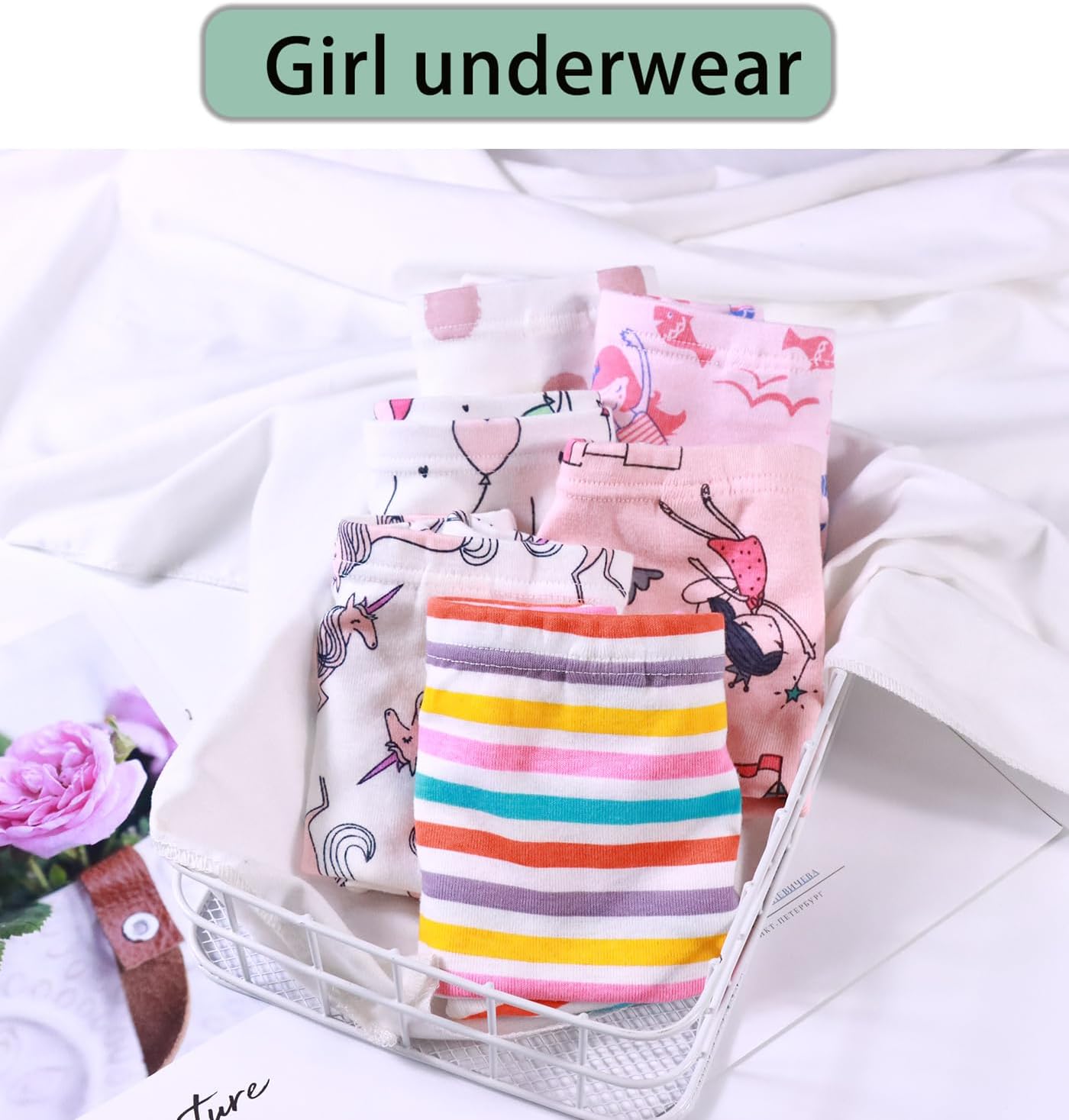Boboking Soft Cotton Girls' Panties Boyshort Little Girls' Underwear Toddler Undies