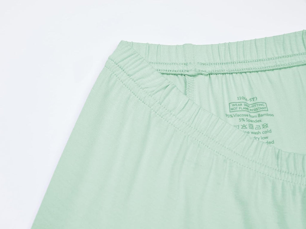 BABY 2T-10Y Toddler Kids Girls Boys Soft Comfy Viscose 2pcs Set Long Sleeve Plain Shirts and Pants Sets