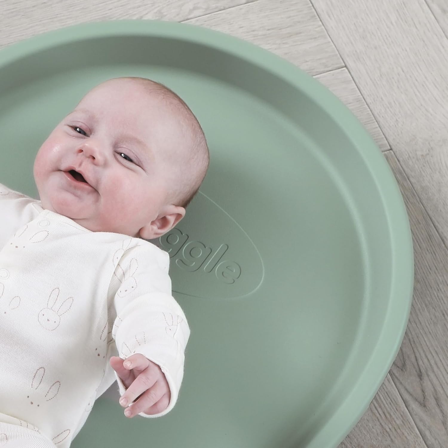 Squishy Changing Mat - Baby Changing Diaper Pad, Wipeable Easy-to-Clean Nappy Station, Warm-to-Touch Surface, Non-Slip Base, No Covers Needed - Eucalyptus