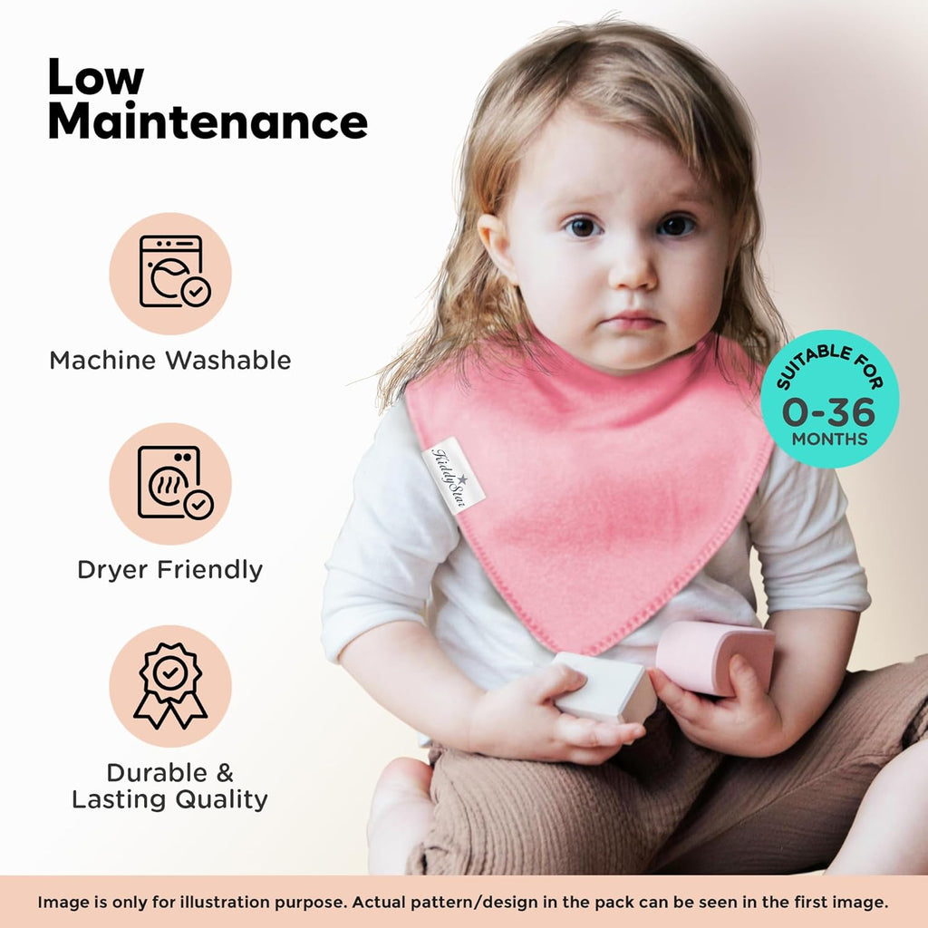 Organic Cotton Baby Bibs – Soft Teething & Drool Bib for Newborns & Toddlers – Hypoallergenic, Absorbent, Snaps