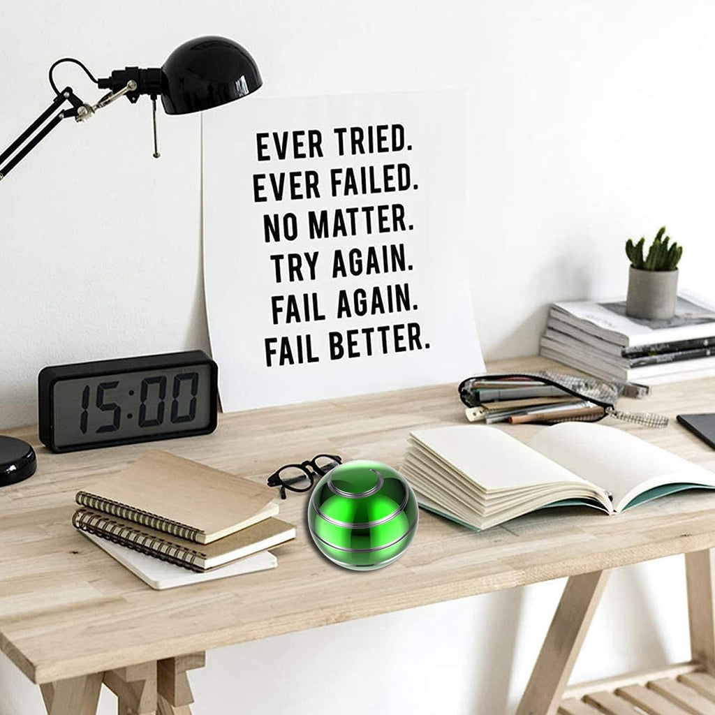 Kinetic Desk Toys, 1.54'' Kinetic Spinning Desk Toys for Kids Adults, Fidget Toys for Party Favors, Christmas Stocking Stuffers, Easter Basket (39MM, Green-A)