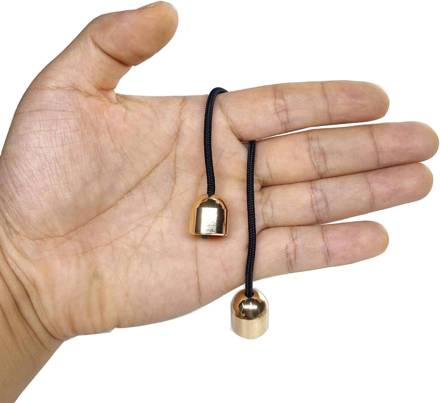 3 Pcs Fidget Beads Fidget Toy Copper Worry Fidget Beads Spin Bump EDC Novelty and Gag for Men Women Teens Skill Players (Bell)