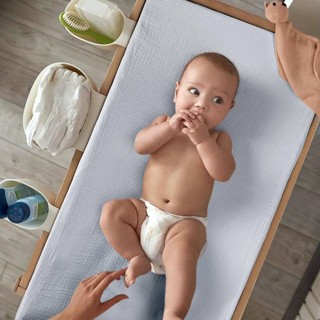 lulumoon Baby Changing Pad Cover: Muslin Diaper Changing Table Pad Cover - Changing Pad Sheets for Girls Boys