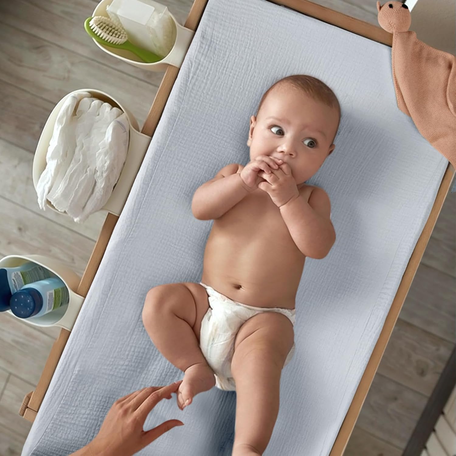 lulumoon Baby Changing Pad Cover: Muslin Diaper Changing Table Pad Cover - Changing Pad Sheets for Girls Boys