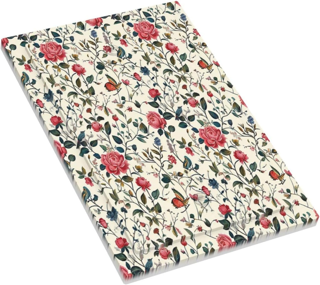 Light Switch Cover Plate Vintage Flowers Rose Leaf Bird Butterfly 1 Gang No Device Blank Electrical Wall Plates Faceplate Decorative Switch Plate for Bedroom living Room Decor