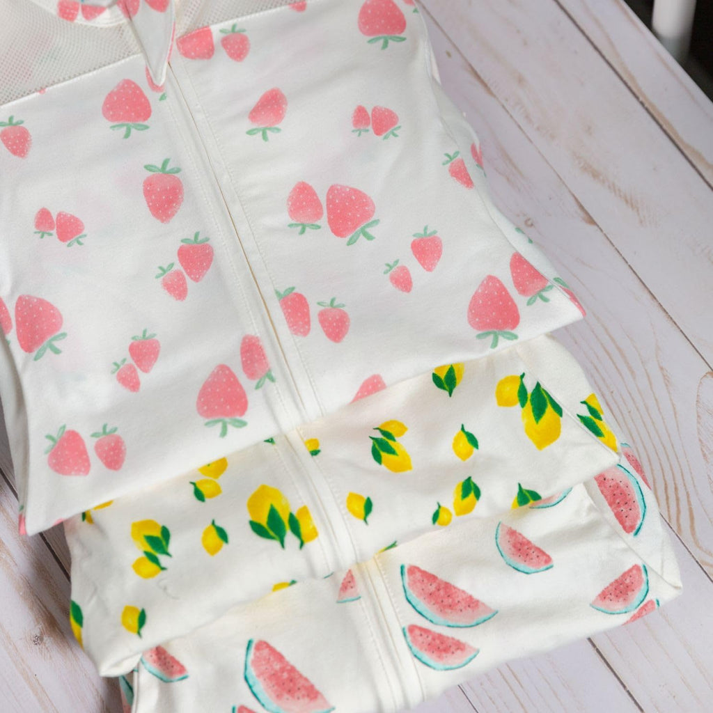 Happiest Baby Sleepea 5-Second Swaddle - 100% Organic Cotton Baby Swaddle Blanket - Doctor Designed Promotes Healthy Hip Development (Ivory Watermelons, X-Large)