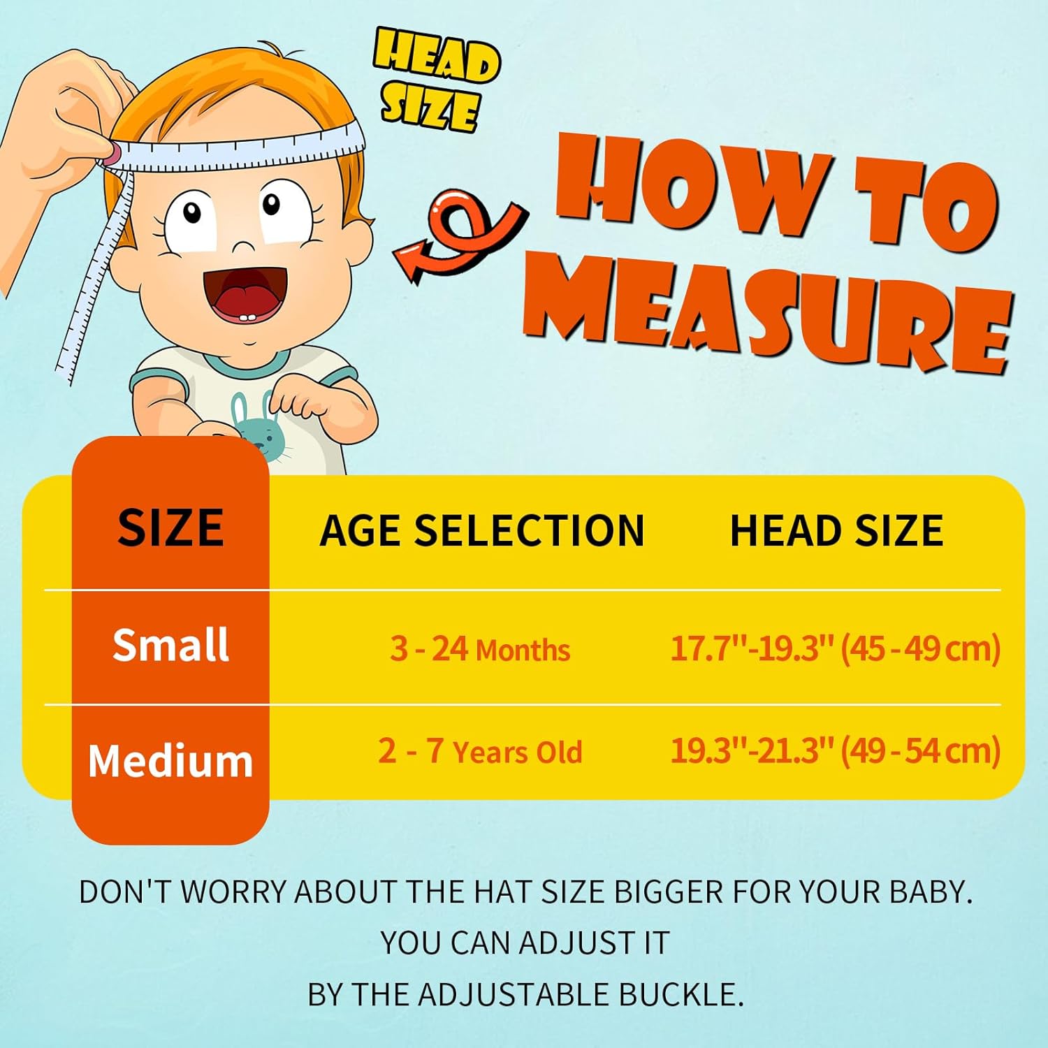 Toddler Baby Sun Hat Kids Summer UPF 50+ for Boys Girls Adjustable Beach Hats with Bucket Wide Brim Age 1-7 Years