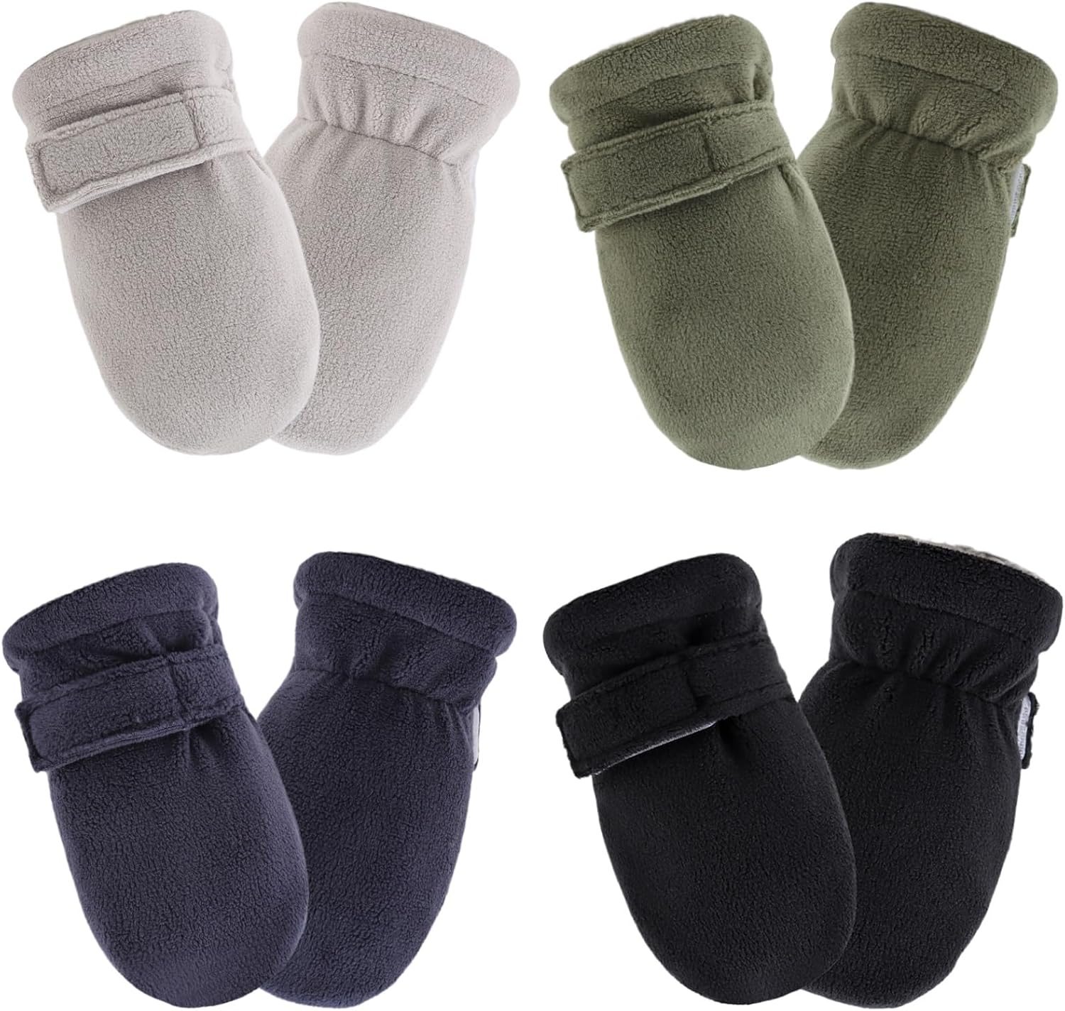 Zsedrut No Scratch Baby Mittens Toddler Infant Fleece Lined Gloves Winter Warm Mitten for Baby Boys Girls