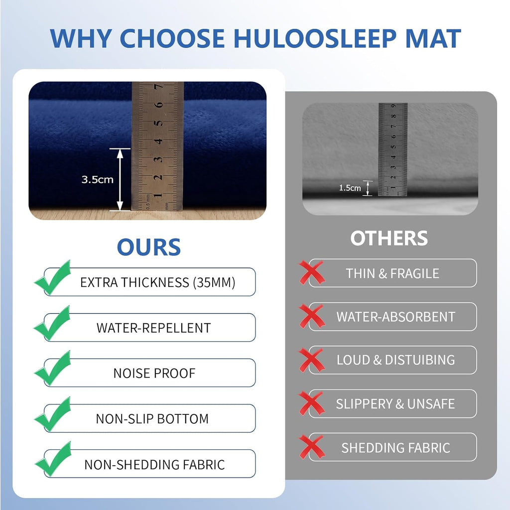 Baby Play Mat for Floor,1.3" Thick Elasti-Foam 74×50 Playpen Mat for Toddlers Infant kids,Water-Repellent Soft Coral Velvet for Tummy Time, Non-Slip Backing for Crawling,Tatami Style(Dark Blue)