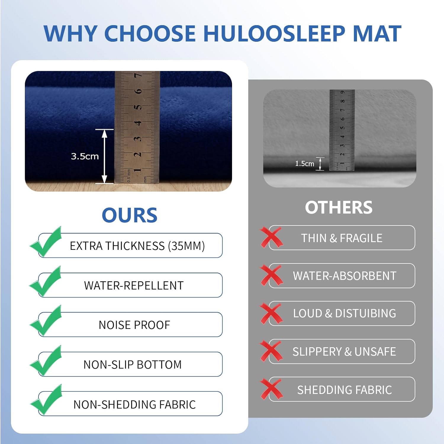 Baby Play Mat for Floor,1.3" Thick Elasti-Foam 74×50 Playpen Mat for Toddlers Infant kids,Water-Repellent Soft Coral Velvet for Tummy Time, Non-Slip Backing for Crawling,Tatami Style(Dark Blue)