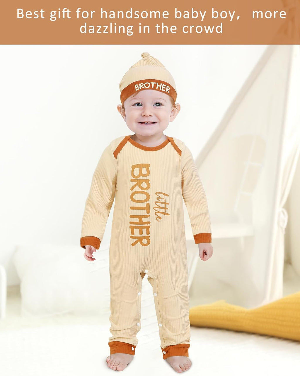 NZRVAWS Baby Boy Clothes Preemie Infant Boy Bear Outfits Jumpsuit Bodysuit Letter Print Romper