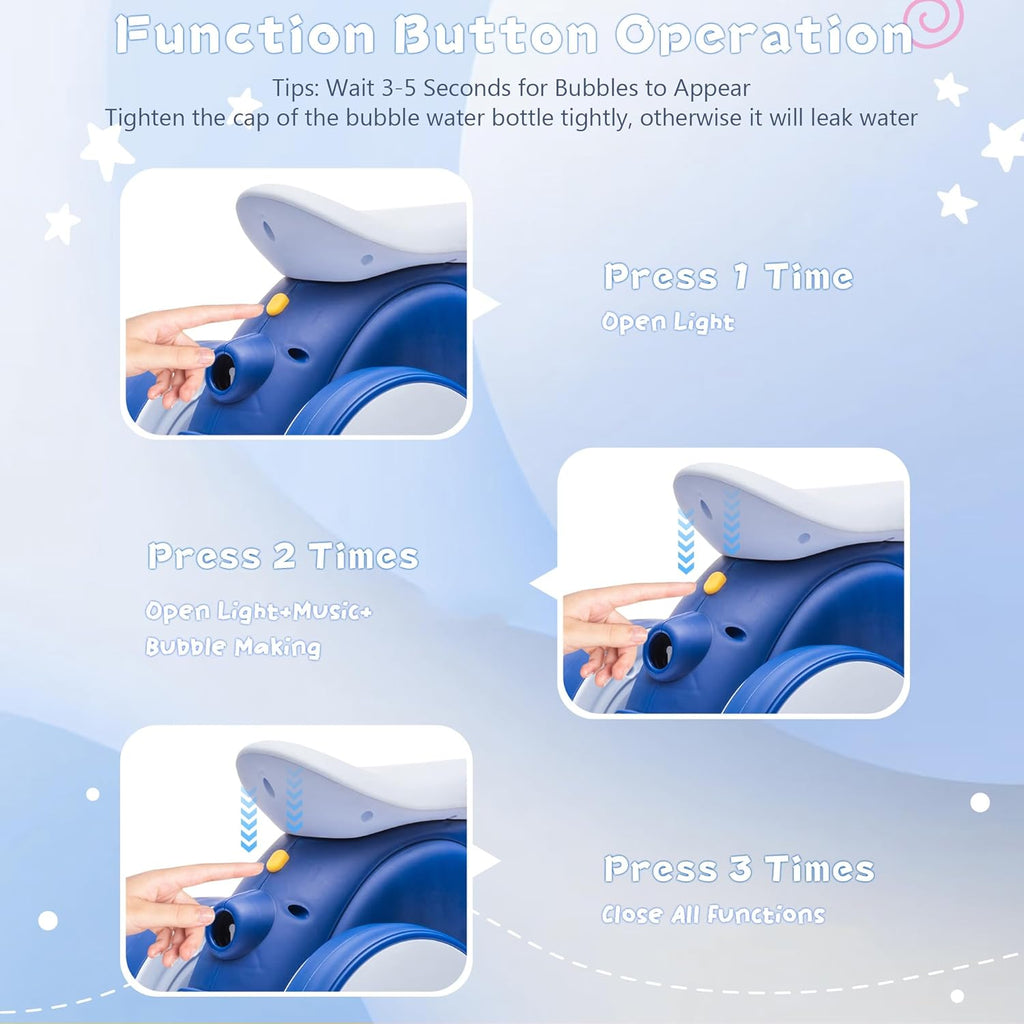 6V Electric Baby Balance Bike for 1 Year Old Boys Girls Ride on Toys 12-48 Month Toddler Balance Bike, 4 Wheels Kids First Bike with Remote Control First Birthday Gifts- Blue