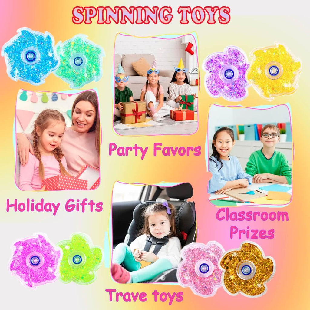 Fidget Spinners 8 Pcs for Kids and Adults Stress Relief Sensory Toys for Boys and Girls Fingertip Gyros for ADHD Autism for Kids Gifts (Fidget Toy 8pcs)