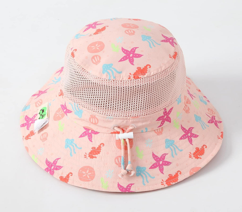 Home Prefer UPF50+ Wide Brim Sun Hat Boys Girls Sun Protection Hat Zoo Beach Swim Safari Bucket Hat for Baby Toddler Kid