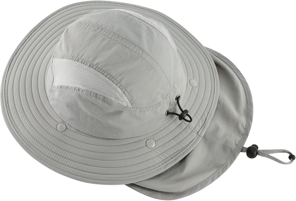 Home Prefer UPF 50+ Boys Sun Hat with Neck Flap Wide Brim Summer Beach Bucket Hat for Boys Girls Toddler Kids Safari Hat