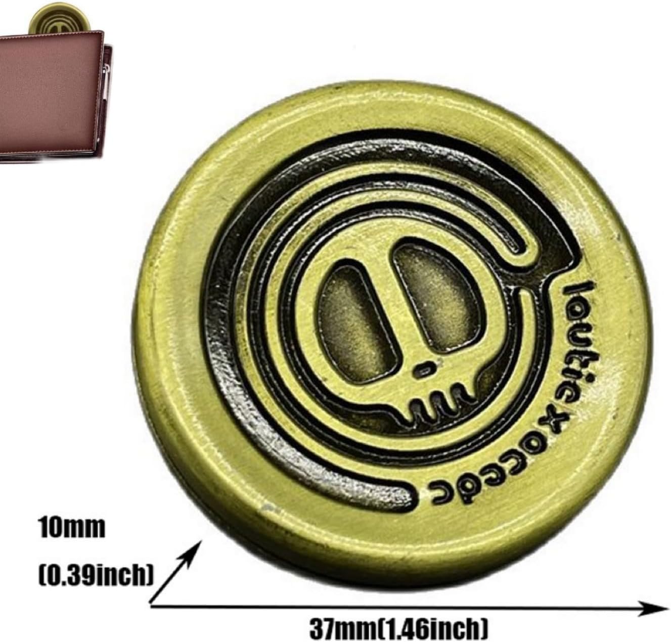 Haptic Coin Fidget Slider Metal EDC Fidget Clicker Office Fidget Toys for Adults ADHD Autism Sensory -Yellow