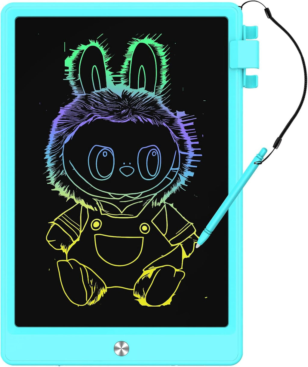 12.9 Inch LCD Writing Tablet for Kids, Colorful Toddler Doodle Board - Erasable Drawing Pad, Educational Learning Toy for Ages 3-8 - Valentine's Day Christmas Birthday Gifts (12.9 Inch, Blue)
