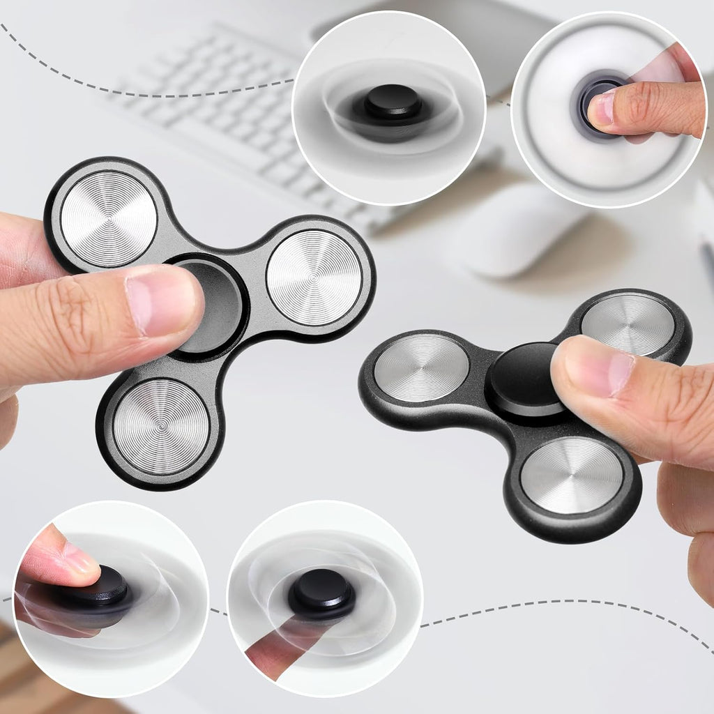 Metal Fidget Spinner for Adults, Silent Sensory Fidget Toys Adults Hand Spinners for ADHD Anxiety Stress Relief, Desk Toys for Office, Birthday Gifts Stocking Stuffers Classroom Prizes