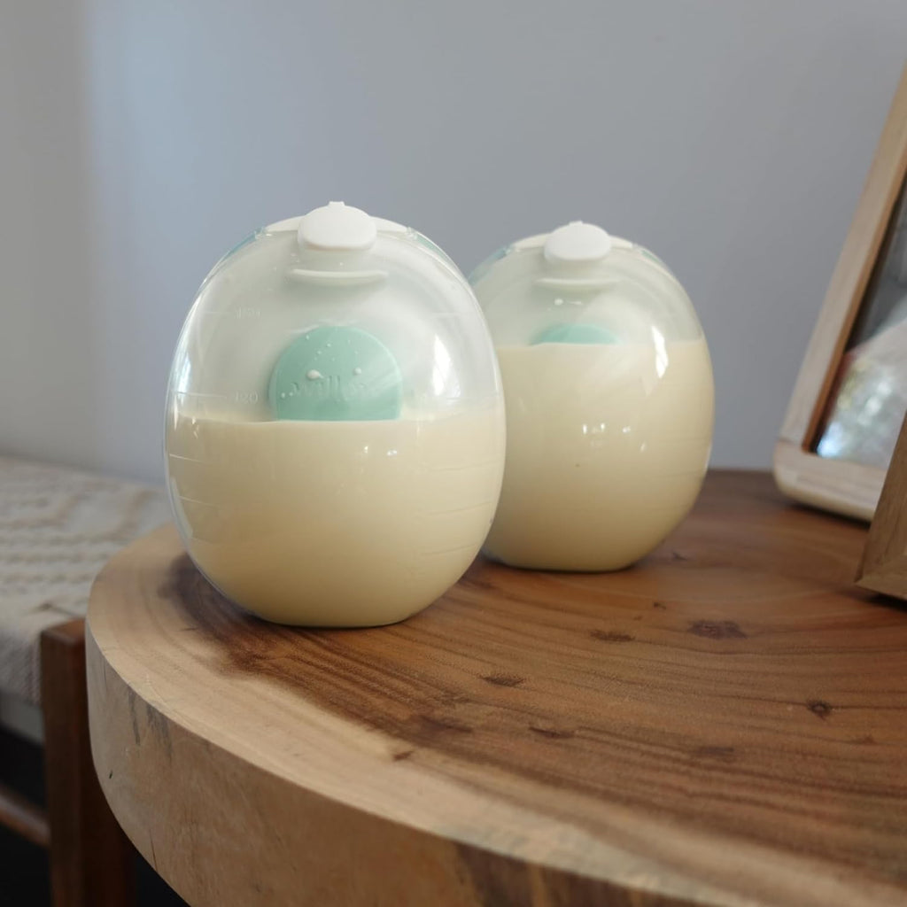 Willow Go - 5oz Reusable Milk Containers with Splash Guard - for use with Willow Go Hands Free Breast Pump
