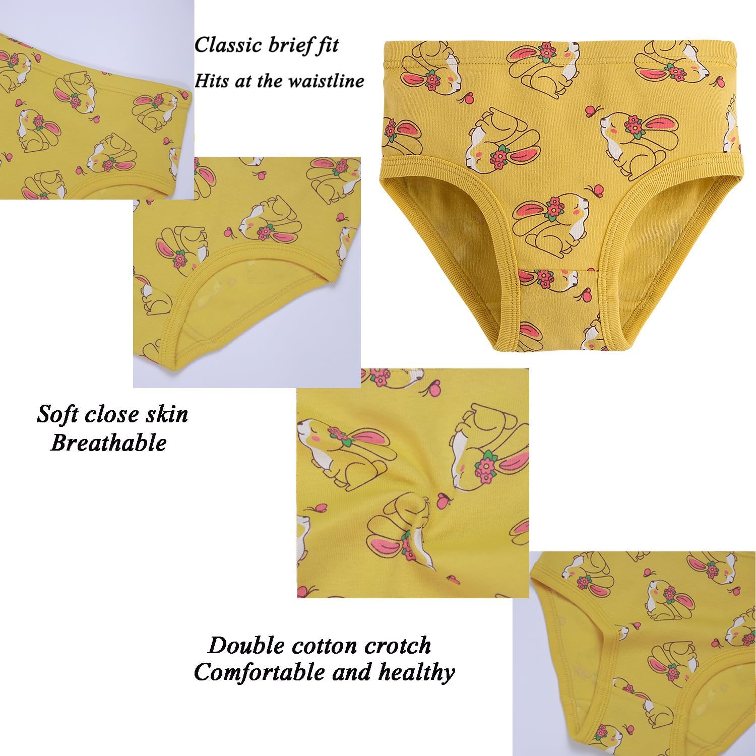 Hahan Girls Soft Panties Toddler Girls Cotton Underwear Kids Briefs