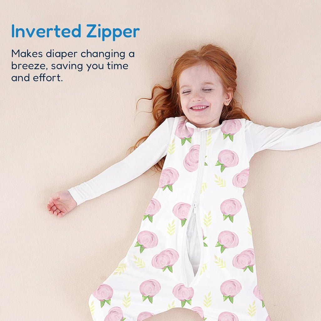 TotAha Toddler Sleep Sack with Legs, 0.5 TOG Light and Soft Baby Sleeping Bag, Walker Sleep Sack for Babies 12-24M, 2T-3T