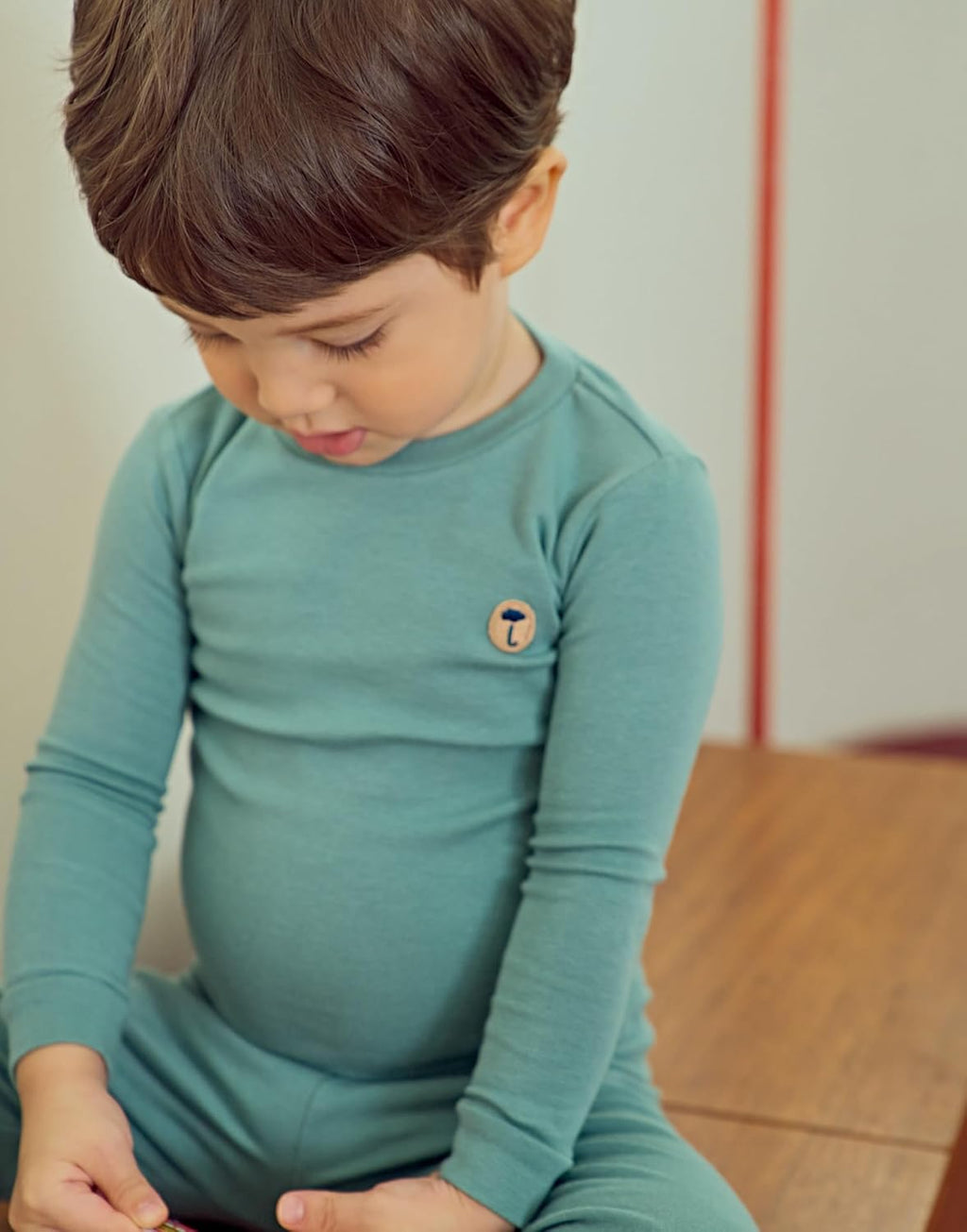 moimoln 6M-8Y Modal Cotton Solid Soft Breathable Baby Toddler Boys Girls Snug fit Pjs Long Sleeve Pajamas Set Sleepwear Daily