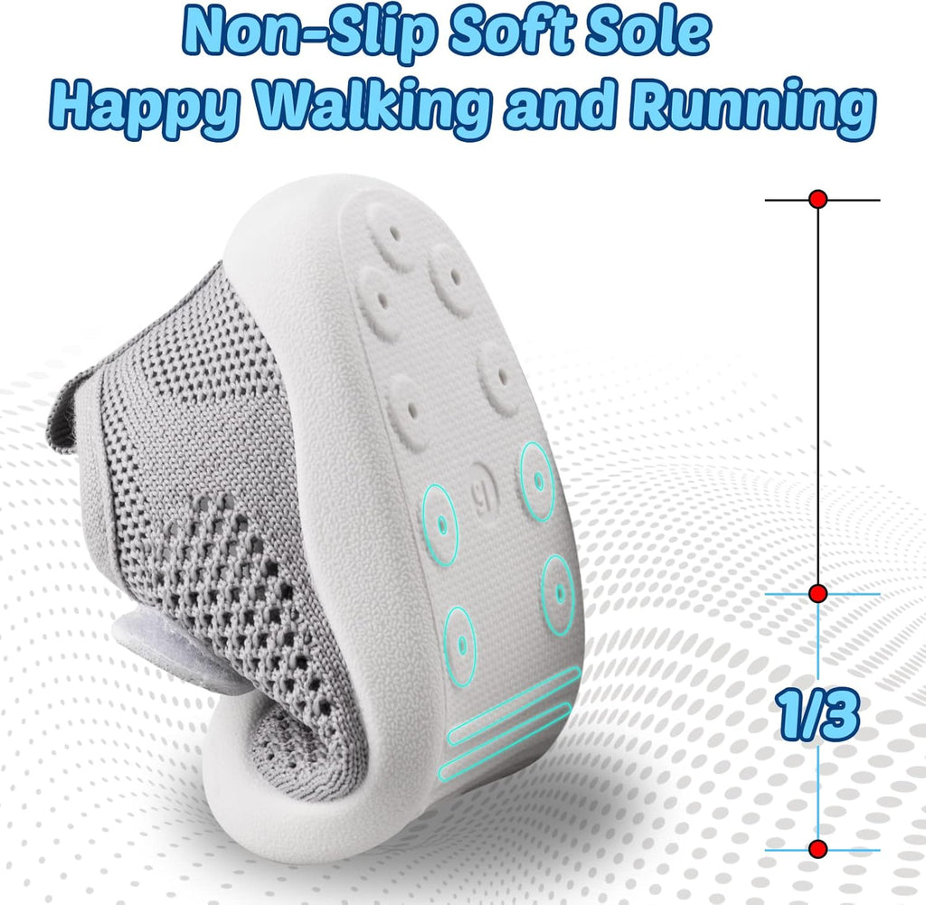 Baby First-Walking Shoes 1-4 Years Kid Shoes Trainers Toddler Infant Boys Girls Soft Sole Non Slip Cotton Canvas Mesh Breathable Lightweight TPR Material Slip-on Sneakers Outdoor