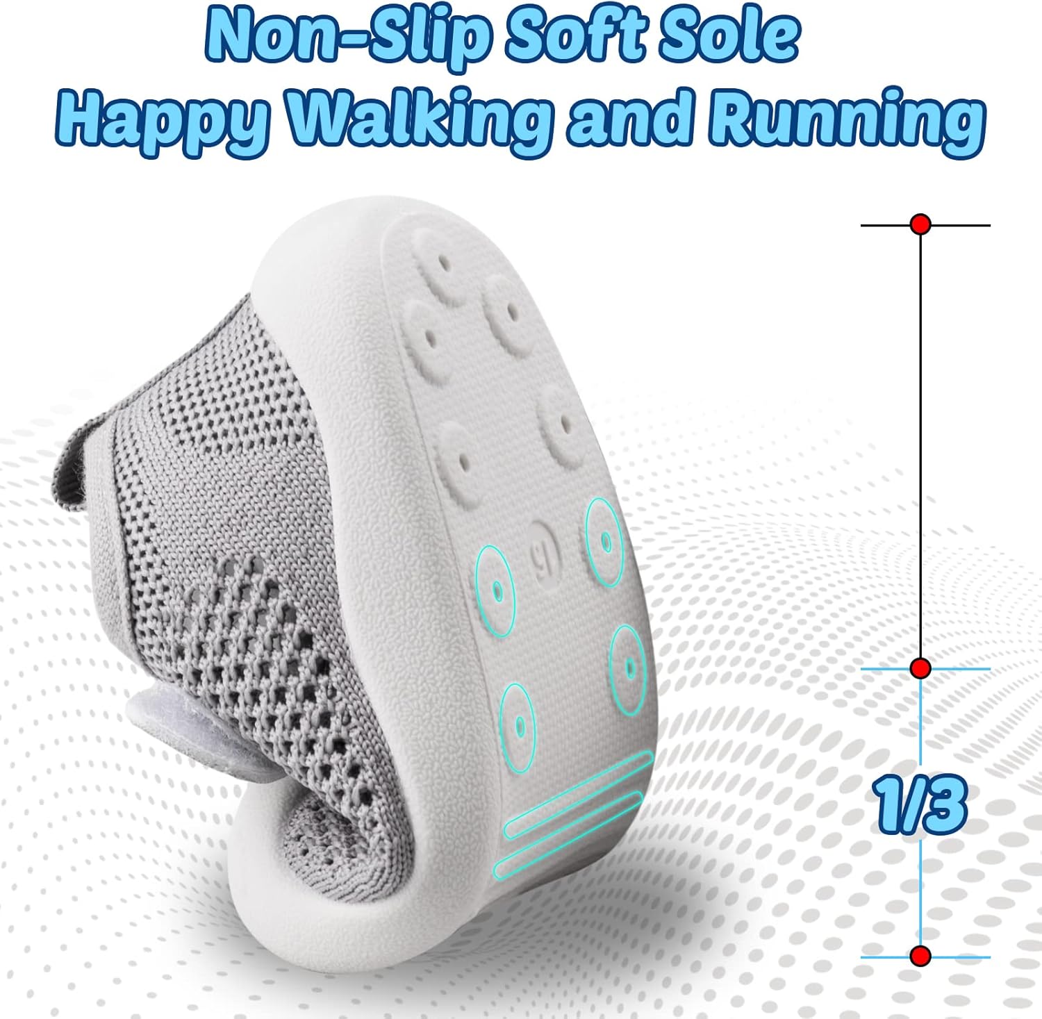 Baby First-Walking Shoes 1-4 Years Kid Shoes Trainers Toddler Infant Boys Girls Soft Sole Non Slip Cotton Canvas Mesh Breathable Lightweight TPR Material Slip-on Sneakers Outdoor