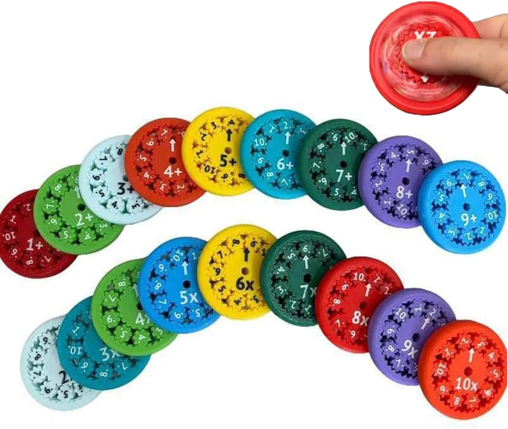 Math Fidget Spinners, Math Fidget Toy, Math Facts Fidget Spinners for Kids, Stimmers and Fidgeters Who are Learning Math (All 18pcs)