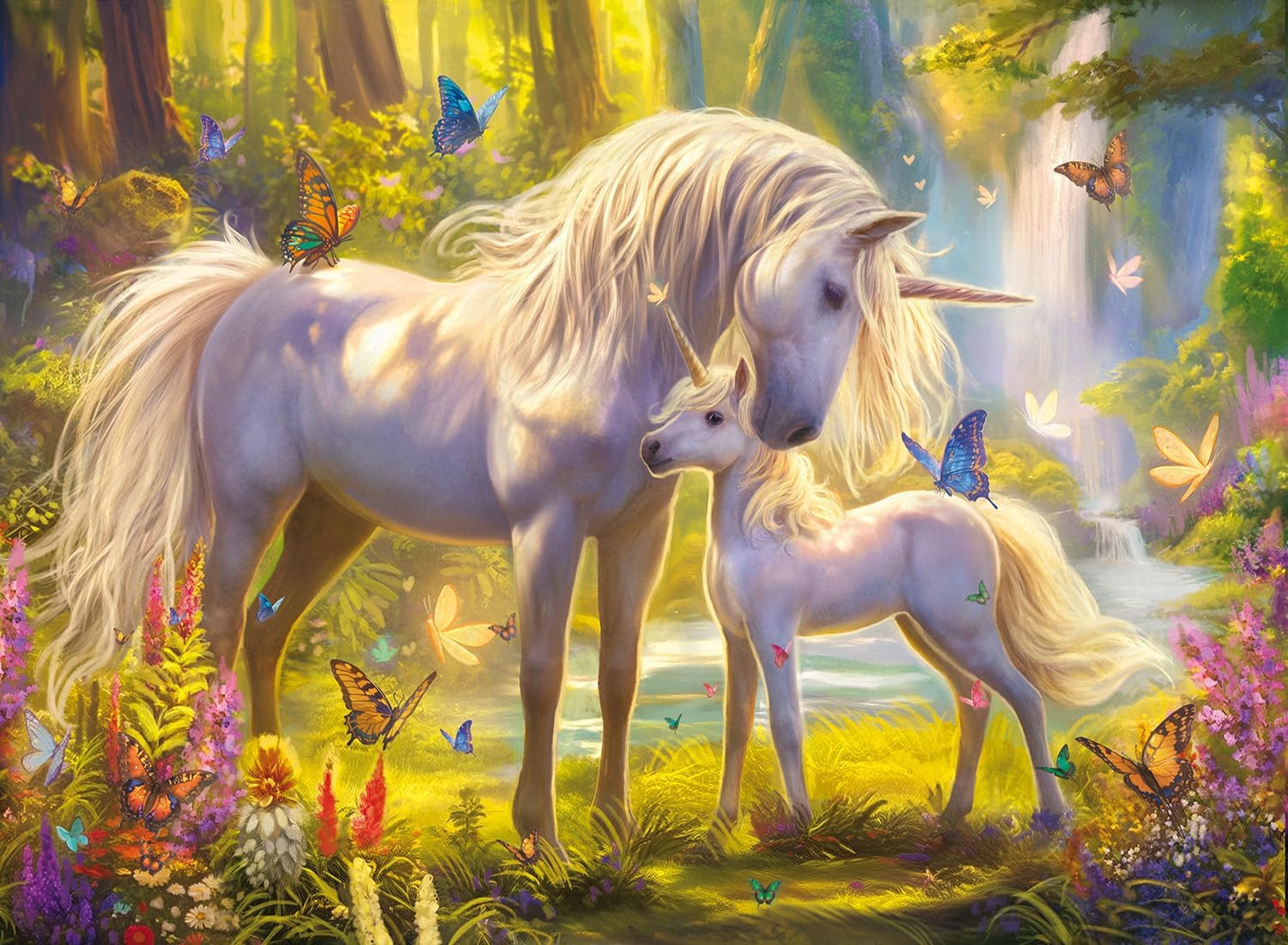 Puzzles for Kids Ages 6-8 8-10 - Unicorn and Foal, 200 Piece Puzzles for Kids, Learning Educational Jigsaw Puzzles Toys Gifts for 6 7 8 9 10 Year Old