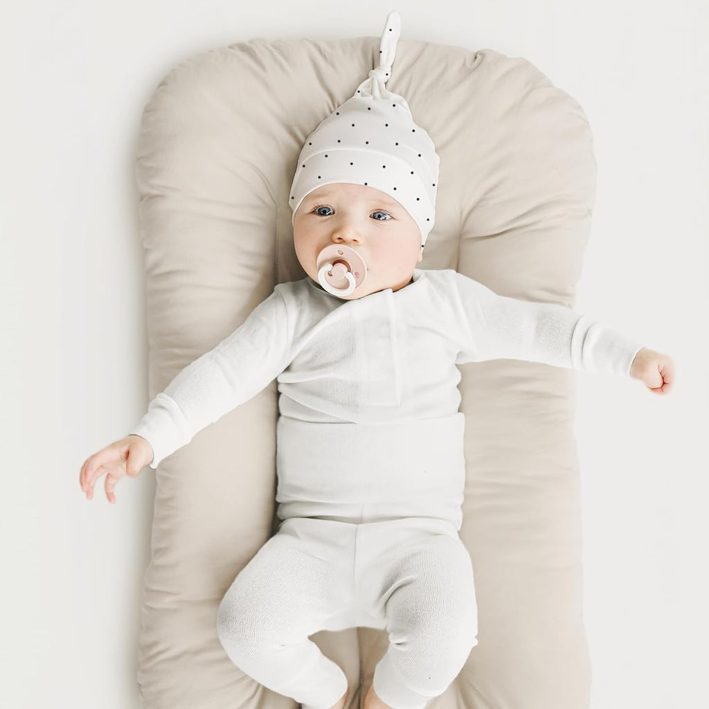 Konssy 6 Pack Baby Newborn Hats Set Knot Beanie Hats Soft for Infant Baby Girls Boys Caps 0-6 Months