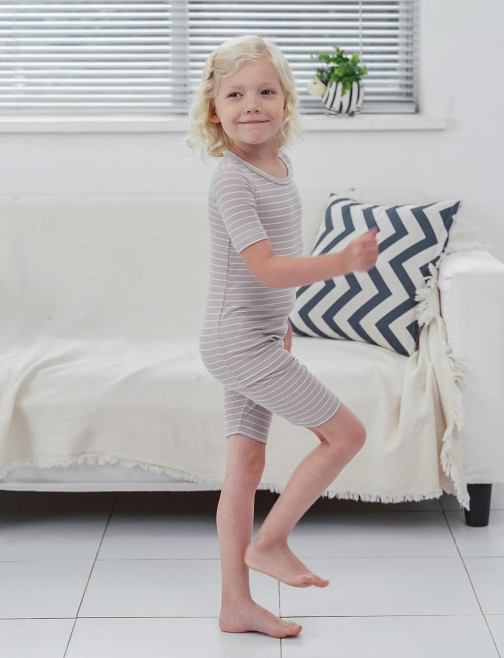 AVAUMA Stripe Pattern Baby Boys Girls Pajama Set Kids Toddler Snug fit Ribbed Sleepwear pjs for Daily Life Style