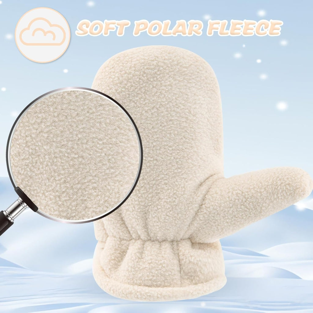 BAVST Baby Toddler Winter Mittens Girls Warm Fleece Lined Gloves Kids Sherpa Lined Mittens for Boys