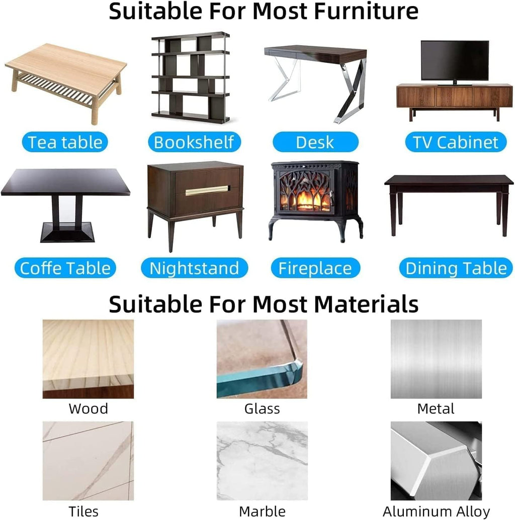 2Pack Clear Edge Protector Strip,1.18in x 16.4FT(32.8FT Total),Sharp Edge Wrap Cover Tape,Self Adhesive Protective Bumper Guards for Cabinet Door Desk Table Furniture,Kitchen Countertop,Waterproof