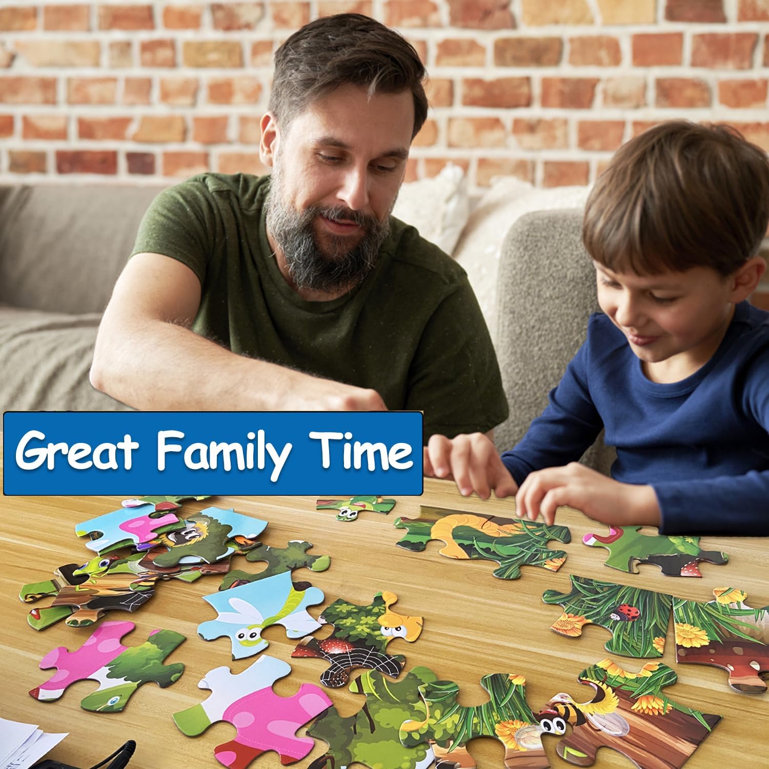 Jumbo Floor Puzzle for Kids, Large Jigsaw Puzzles 35 Piece for Kids Ages 3-5,Preschool Learning & Education Toys, Gifts for 4-8 Year Old Boys and Girls (Insect)