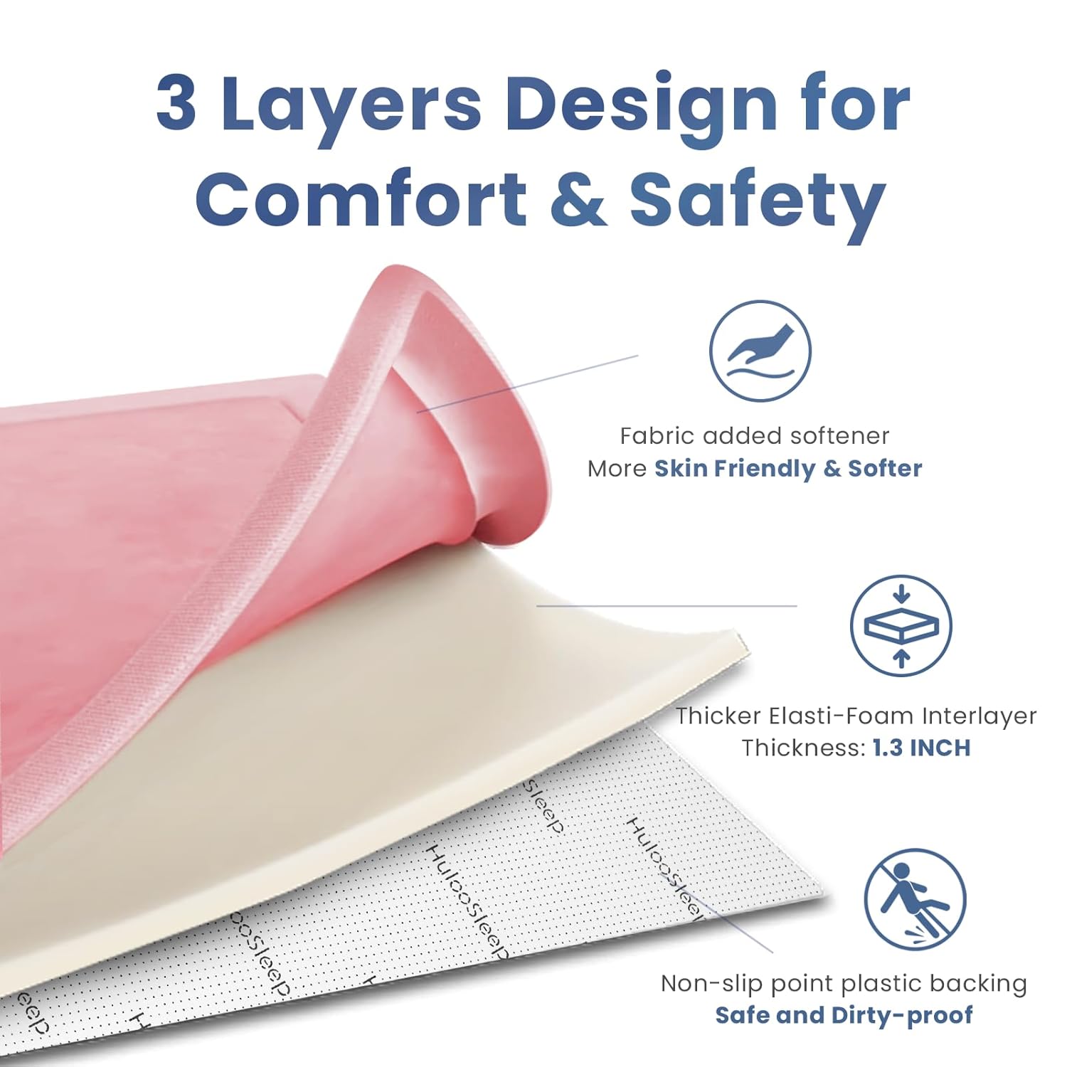 Baby Play Mat for Floor,1.3" Thick Memory Foam Tummy Time Mat for Toddlers,Infants,Kids,Soft Coral Velvet,Extra Large Non Slip for Crawling,Yoga,Tatami Style for Living Room(Pink)