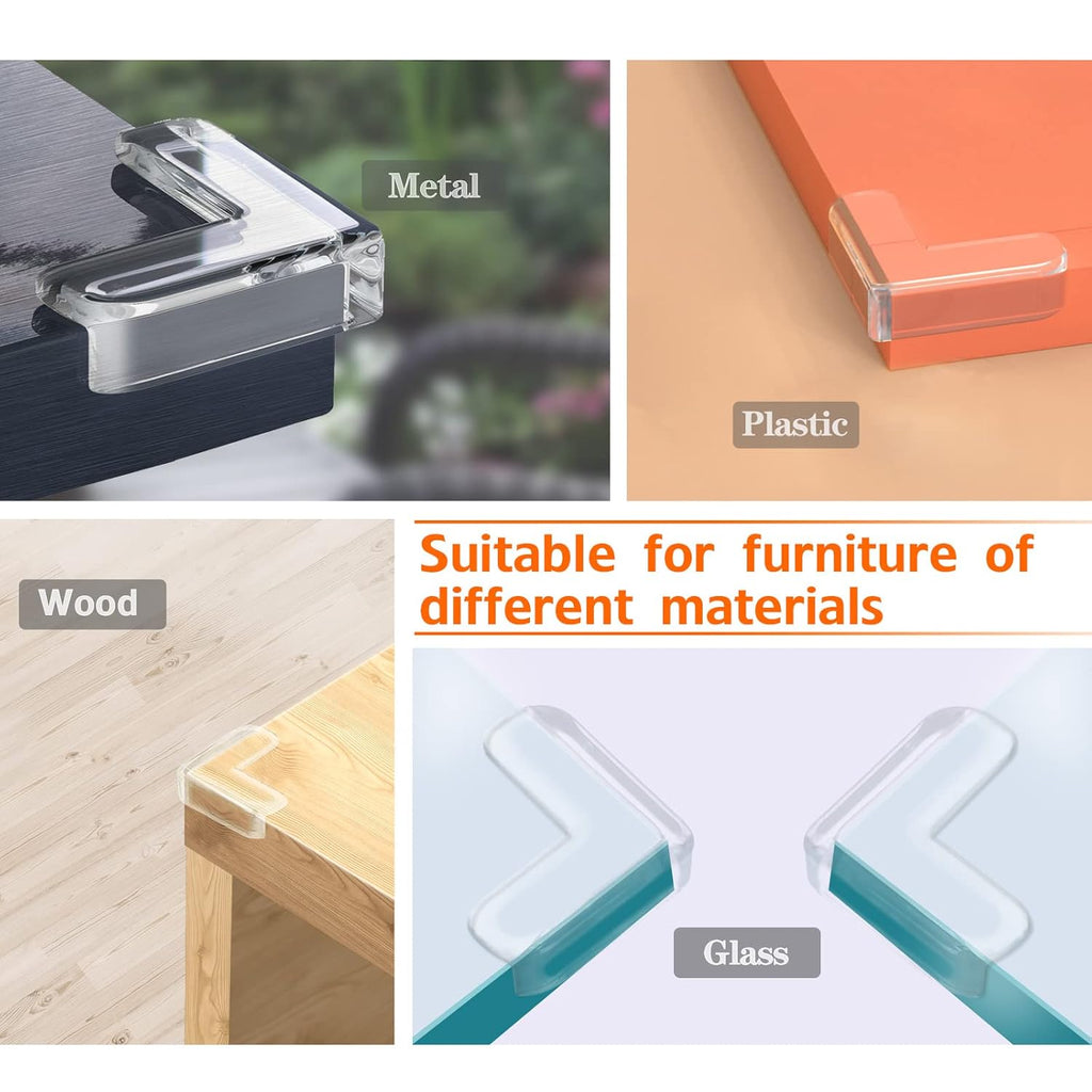 28 Pack Table Corner Protectors Baby Proofing Corner Guards Furniture and Edge Guards Stop Child Head Injuries Sharp Corners