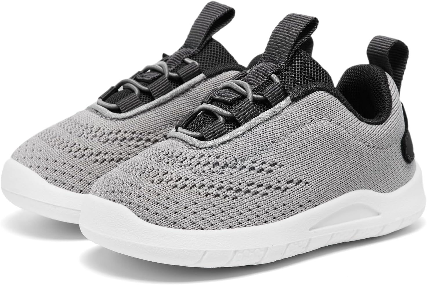 MORENDL Toddler Slip On Sneakers Baby Walking Shoes Non-Slip Breathable Unisex Pink Mesh Lace-Up Athletic Sneakers Infant Running Shoes