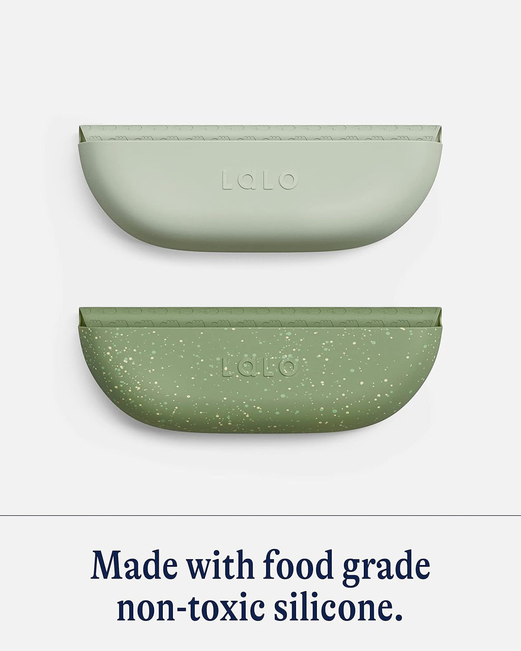 Lalo The Bib - Waterproof, Non-Toxic Silicone Baby Bib with Adjustable Neck Band & Silicone Food Pouch Catcher, Set of 2